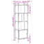 Moonsu 154.5cm H x 44.5cm W Steel Etagere Bookcase-412673499