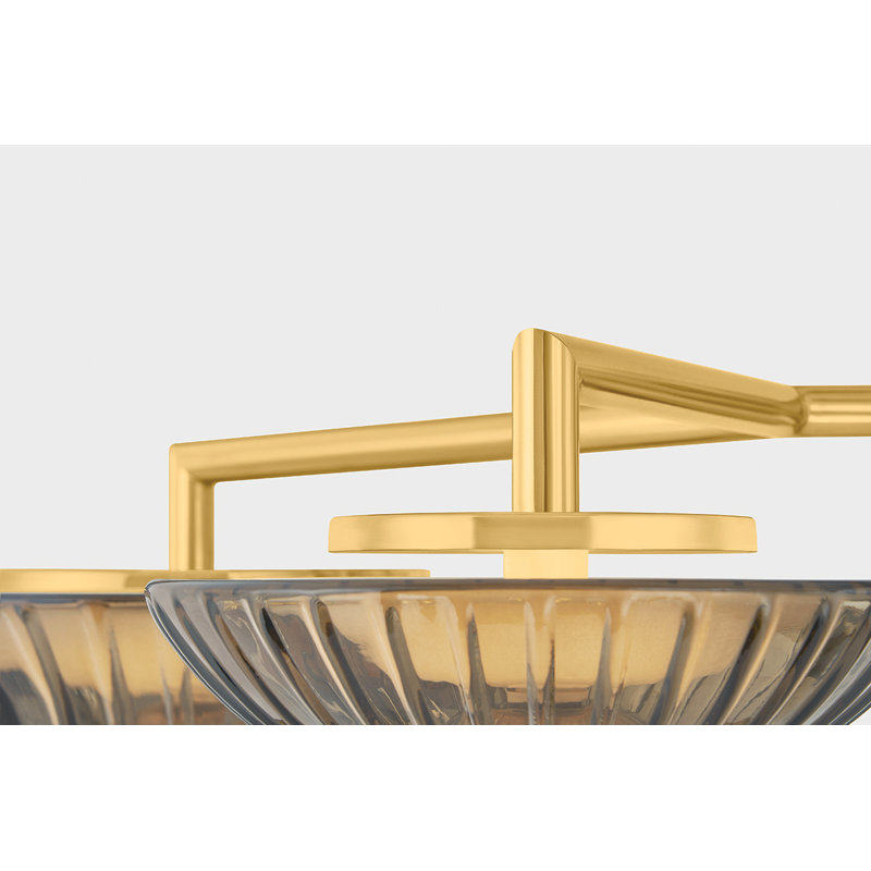 Birmingham Flush Mount in Vintage Polished Brass, 46 W