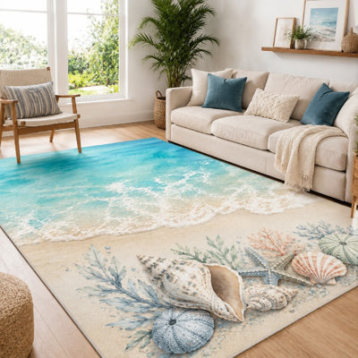 Tapis de plage 1 pièce Ocean Wave Seashell