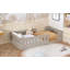 Lit plateforme en bois avec garde-corps-64471398