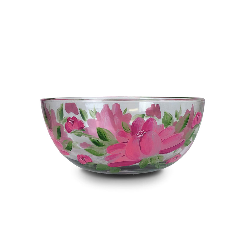 Golden Hill Studio Peony Glass Serving Bowl