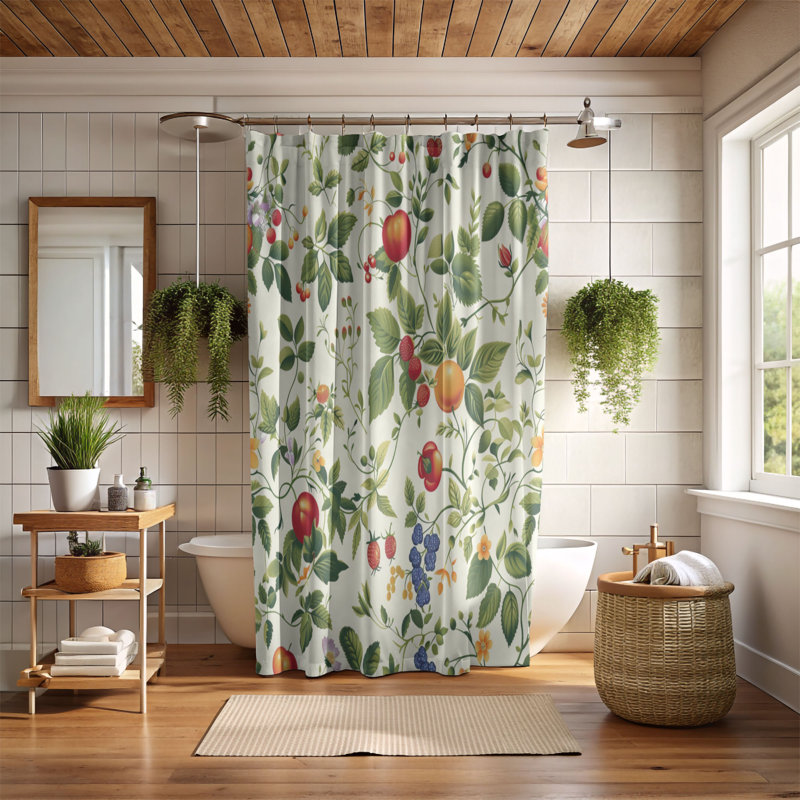 Spring Plum - Premium Shower Curtain, 74"H x 71"W