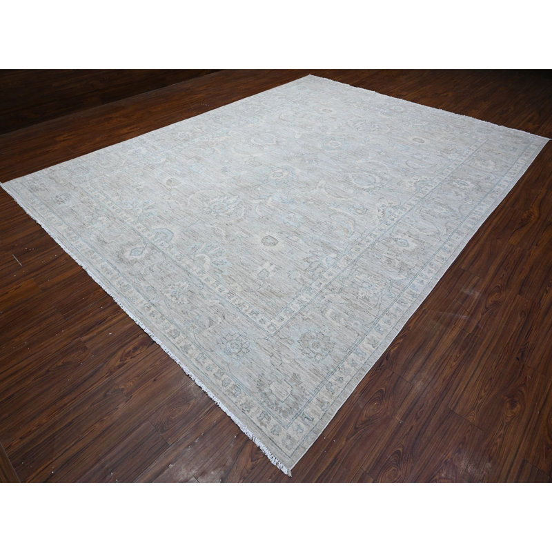 Tapis oriental en laine nouée à la main 9 pi 11 po x 13 pi 0 po Peshawar
