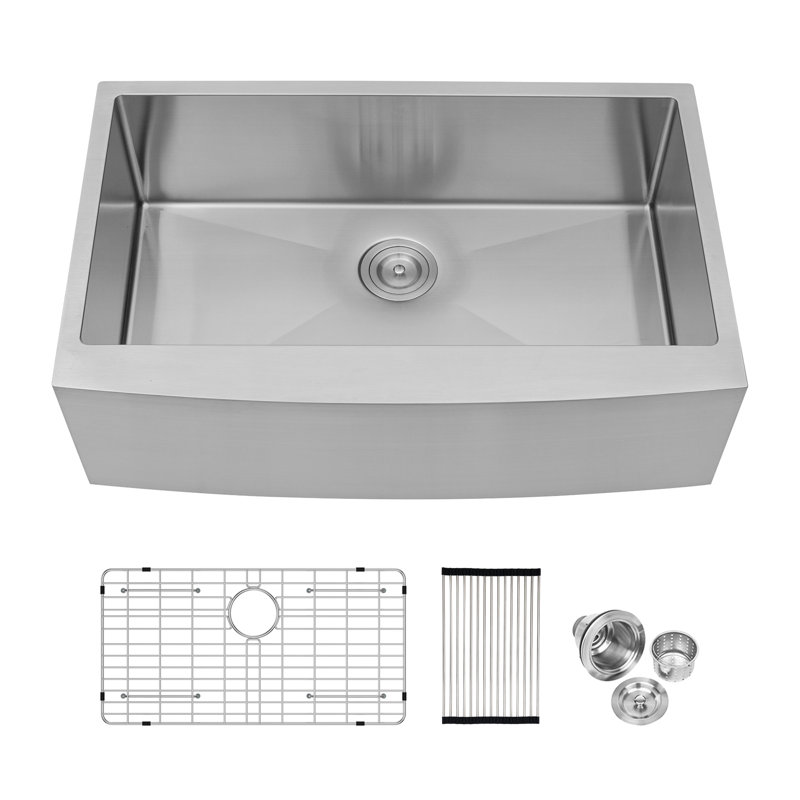 30" L Farmhouse/Apron Kitchen Sink Stainless Steel Single Bowl Kitchen Sink Farm Sink, 30" L x 21" W x 10" D