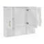 Armoire à pharmacie 2-en-1 à fixation murale avec tablettes réglables-917658859
