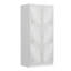 Armoire moderne blanche de 35,4 po x 82,7 po x 20,5 po | 100% panneau de particules enduit de mélamine, épaisseur: 0,7 pouce | Conception élégante de couleur unie pour les solutions de chambre à coucher et de rangement, durable et contemporaine-1574792303