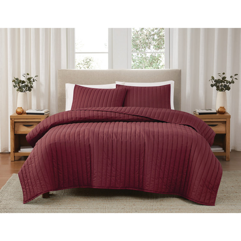 Ensemble de courtepointe standard en coton, Courtepointe double / grand + 2 taies décoratives, Blanc