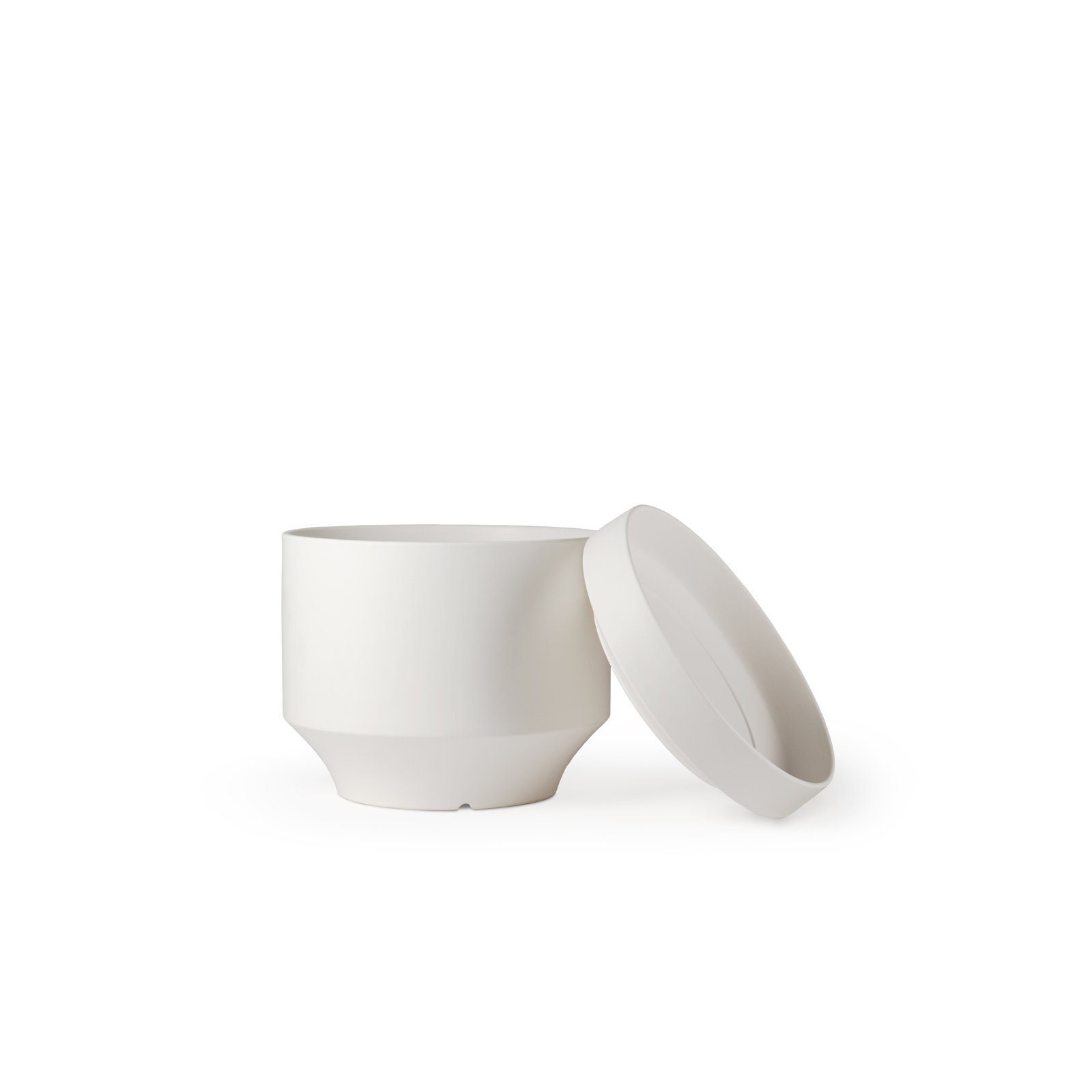 Byer Handmade Ceramic Pot Planter, White, 6" H x 7" W x 7" D