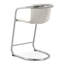 Tabouret de comptoir, revêtement en polyester, structure en fer chromé, crème mélangée - ensemble de 2