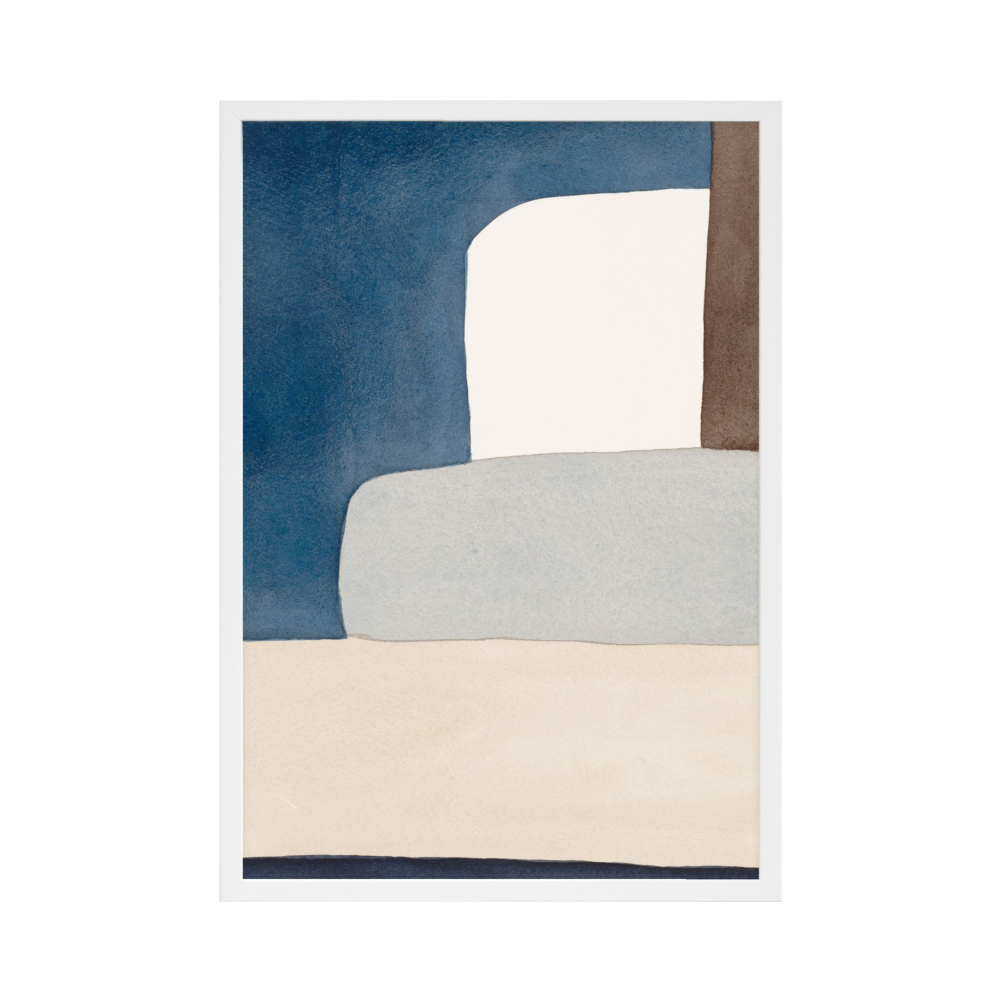 Distant Blue by Julia Balfour, White, 21" W x 30" H