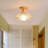 Ribber Glass Semi Flush Light