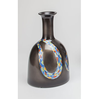 Titanium Gray/Blue/Red/Green 15"" Porcelain China Table Vase -  Artmax, 4481-197