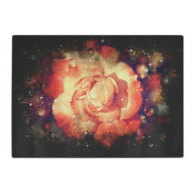 Rose Flower Paint Splash Chopping Board