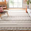 Tapis en laine et en coton tissé à la main couleur ivoire / brun Selfridge-1891422413