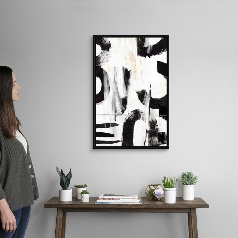 Reproduction d’art sur toile, "concept III" par PI studio, Cadre noir, H 32 po x l 22 po x P 1,75 po