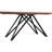 Maser 5 Piece Dining Set in Wood and Metal with Gray Fabric Armless Chairs