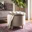 Repose-pieds de rangement rond capitonné Maiden-91029064