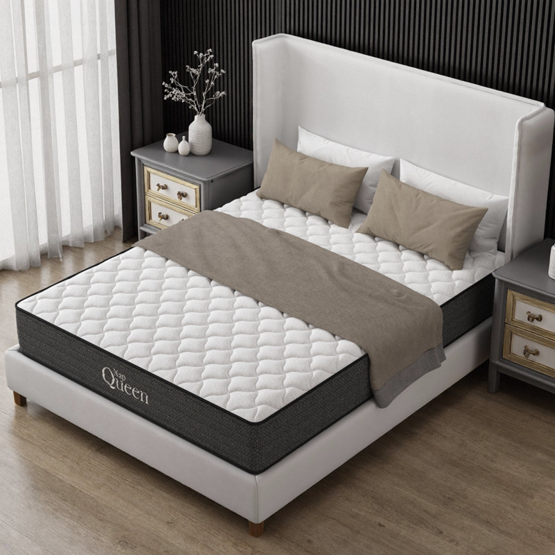 Matelas hybride gel rafraîchissant 10/12 pouces - support orthopédique, compatible avec base réglable, transfert de mouvement faible, résistant à l'eau, certifié CertiPUR-US pour lit simple / simple TG / double / grand / très grand