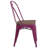 Kewaunee Metal Stackable Chair with Wood Seat-1976427548