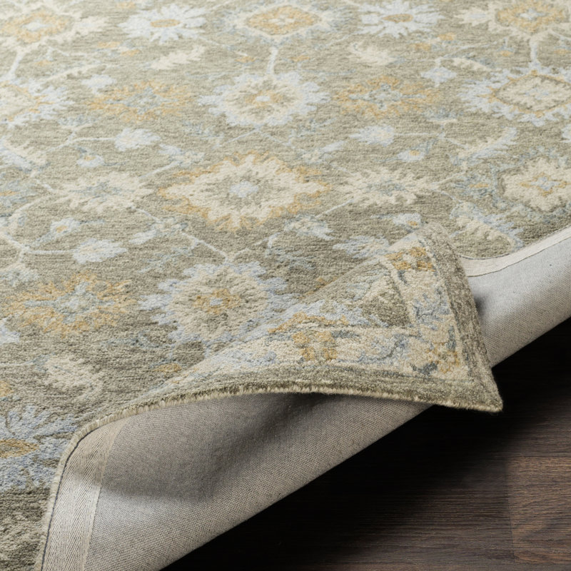 Jaylen Wool Floral Indoor Rug, Rectangle 2' x 3'