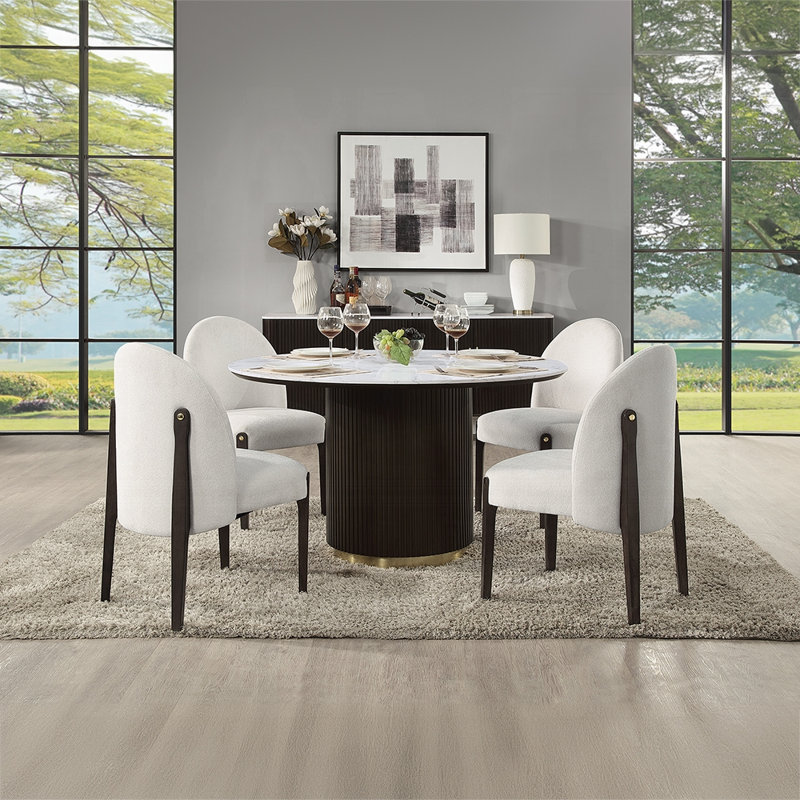 Chaise d'appoint Clayten (lot de 2), Beige
