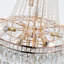 Lustre empire 15 lumières à 6 niveaux en cristal doré à intensité variable Glam