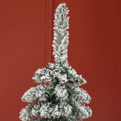 Arbre de Noël artificiel enneigé 6 pi avec 395 pointes réalistes, vert