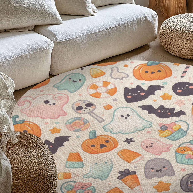 Tapis tressé Blush, Rond 5 pi