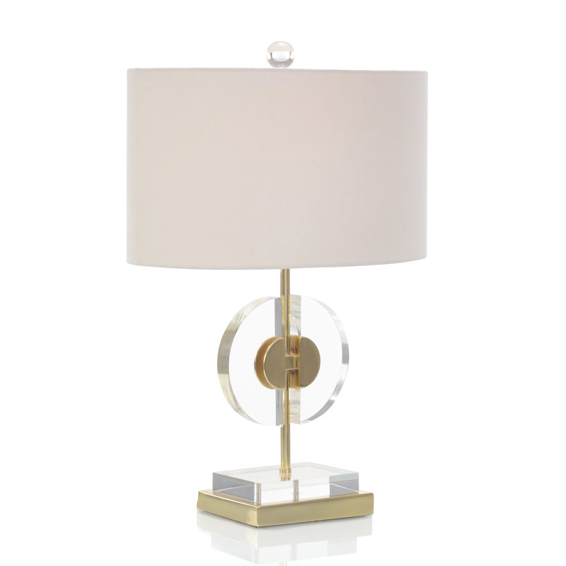 Lampe de table en laiton poli demi-lune 24 po