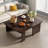 Modern Rectangle Coffee Table Set With Modular L-shape Design-301535608