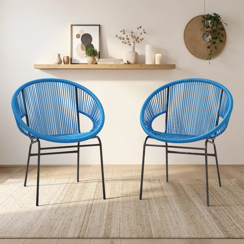 Chaise d'extérieur Acapulco (ensemble de 2), Blue