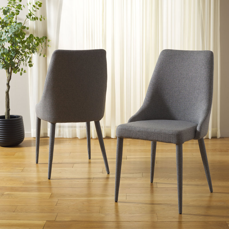 Chaise d'appoint rembourrée H 19,1 po Bohy, Lin gris