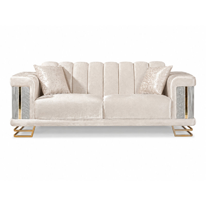 Ensemble canapé et fauteuil Regent - Argent