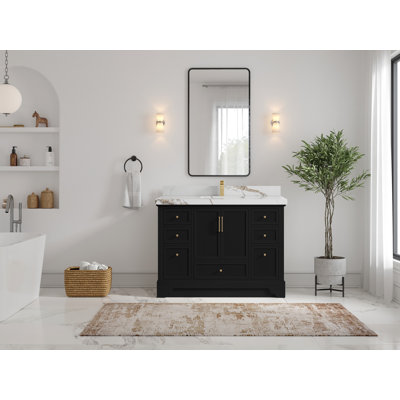 Alys 48'' Single Bathroom Vanity with Quartz Top