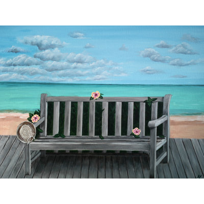 «Bench at the Beach» par Amy Valiante - reproduction d'art