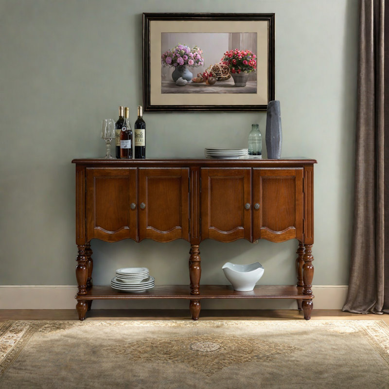 Console American, Brun, H 35,04 po x l 51,18 po x P 14,96 po
