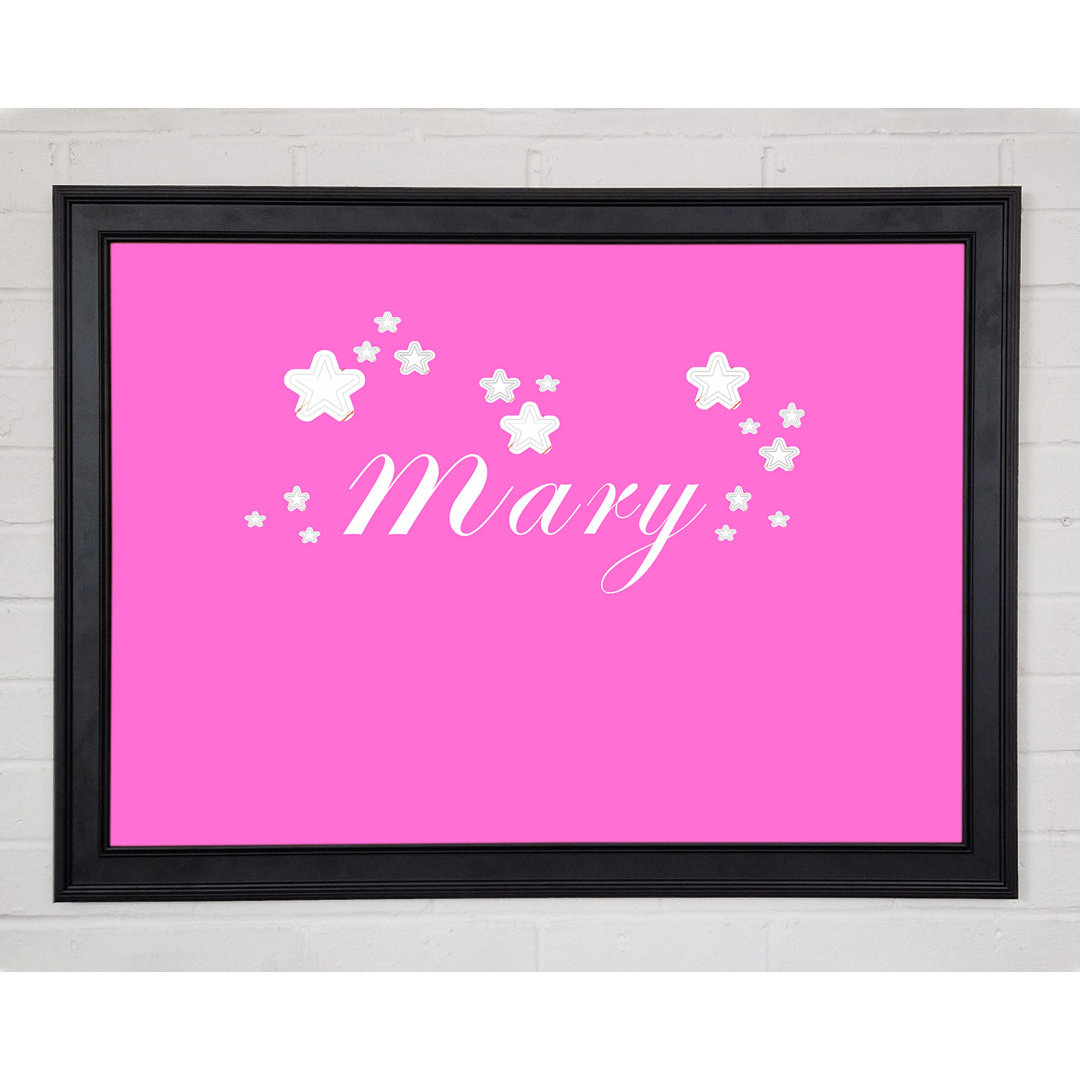 Gerahmtes Poster Girls Room Quote Your Name In Stars Vivid Pink