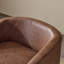Fauteuil d'appoint pivotant brun Pu