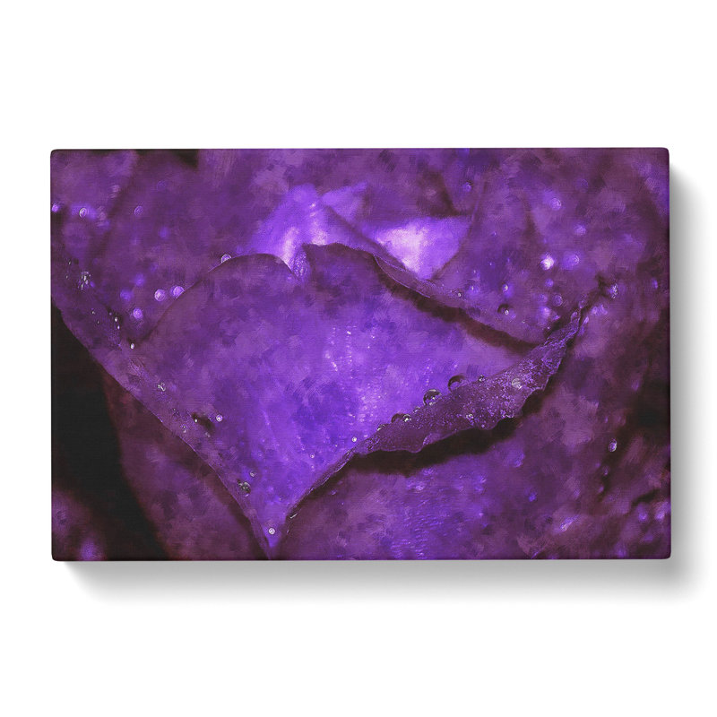 Purple Rose Flower Vol.4 - Wrapped Canvas Print, 50cm H x 76cm W x 3cm D