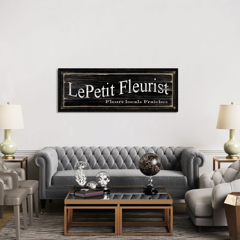 LePetit Fleurist by Cindy Jacobs - Panoramic Print on Canvas, Black Framed Canvas, 50.8cm H x 152.4cm W x 3.81cm D