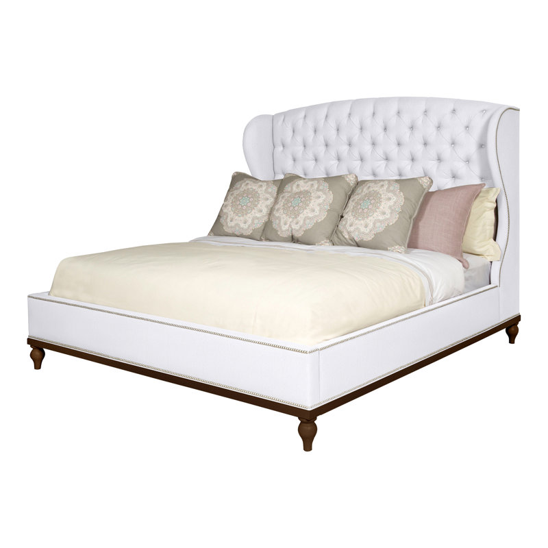 Emma Queen Upholstered Panel Bed, Navajo, Yes, Navada Snow