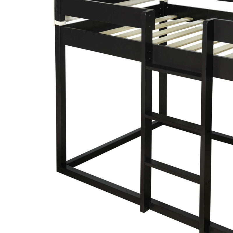Lit superposé en bois avec tente, Espresso