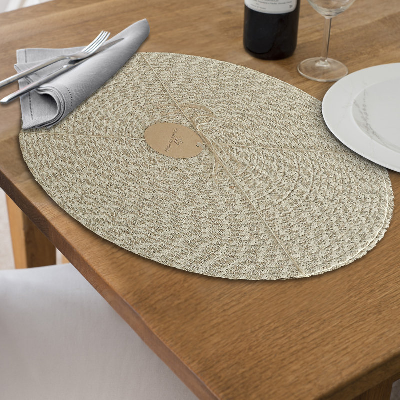 Napperon Wave tressé rond 15 x 15 - ensemble de 12