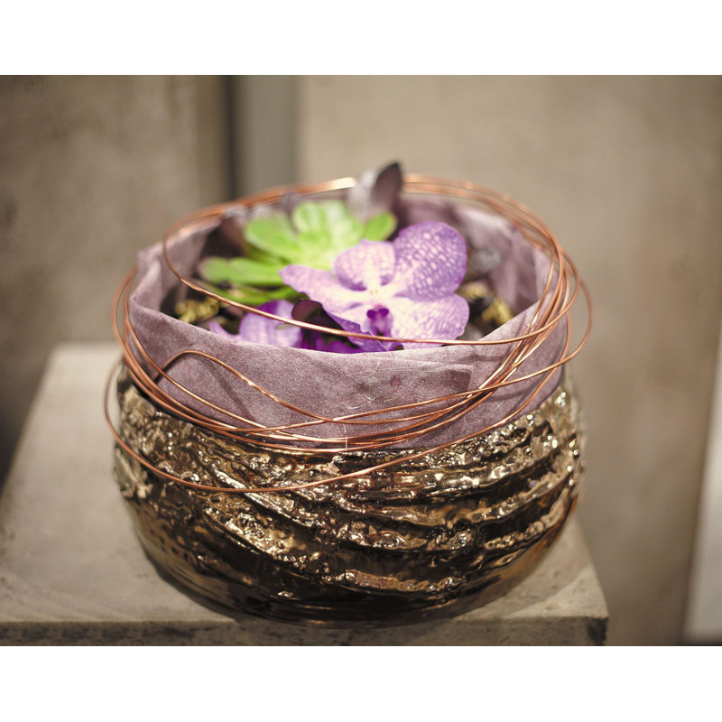Pot à fleurs Hollywood, H 4 po x l 10,5 po x P 10,5 po