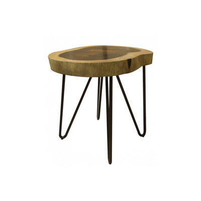 Solid Wood Top End Table