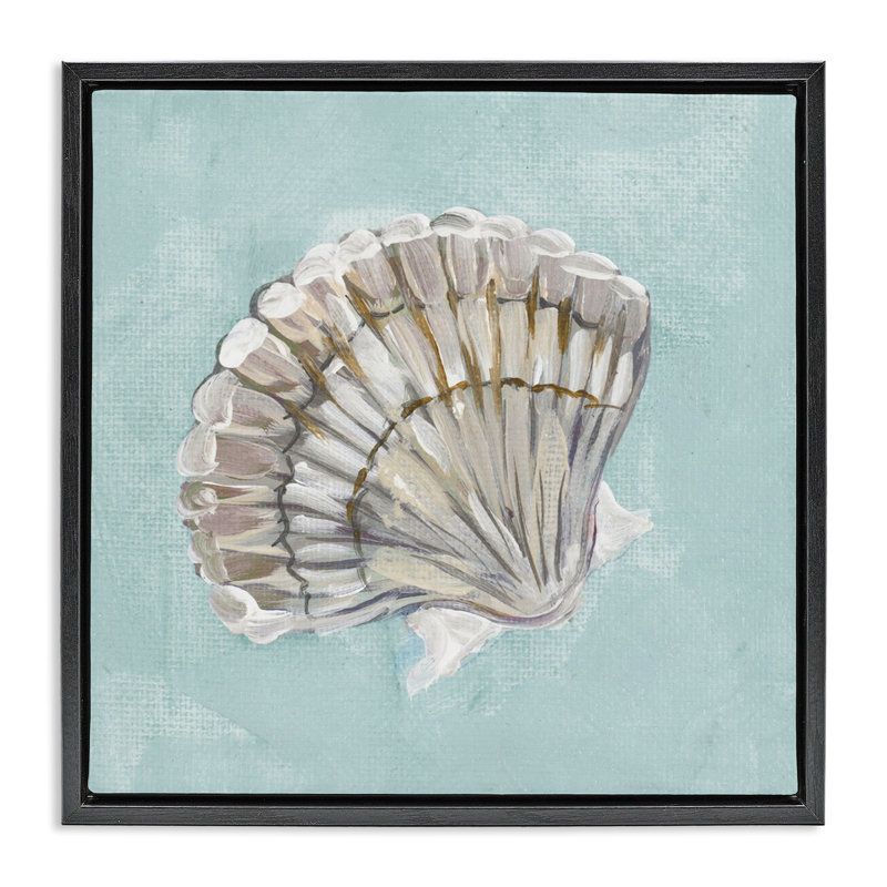 Toile flottante brossée encadrée par Julie DeRice, Cadre flottant noir de jais, H 18 po x l 18 po