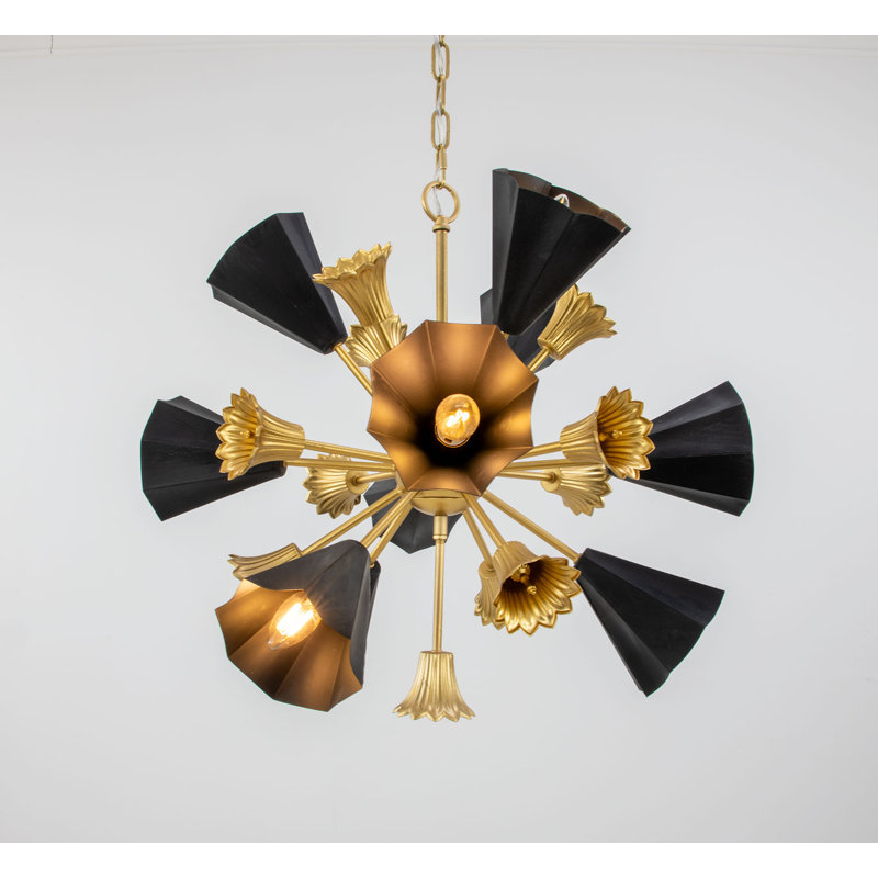 Donatello 10 - Light Chandelier, Gold/Black