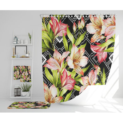 Neatha Polyester Shower Curtain Set