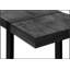 Table d'appoint moderne étroite, console latérale de canapé contemporaine avec structure en métal durable et plateau en stratifié noir élégant pour le vestibule-1358955587