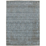 Pearl Geometric Area Rug in Blue